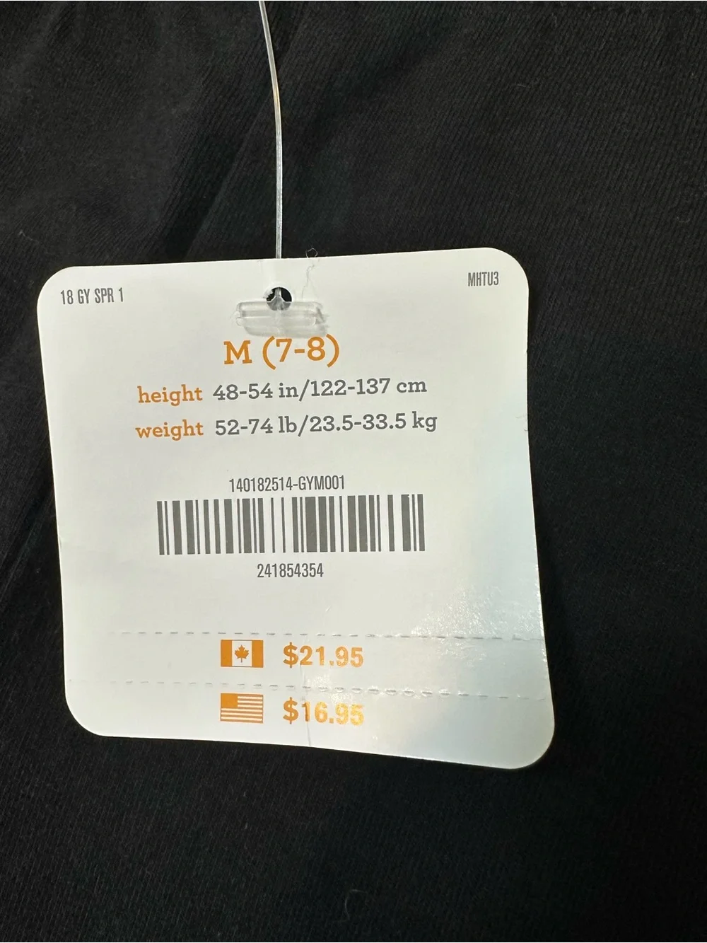 Gymboree Girls Black Leggings NWT Size M7/8